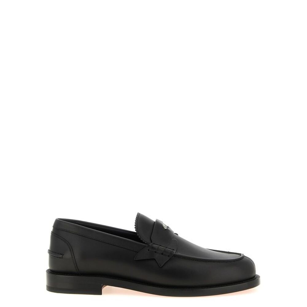 Christian Louboutin Black Calfskin Slip-On Men's Loafers